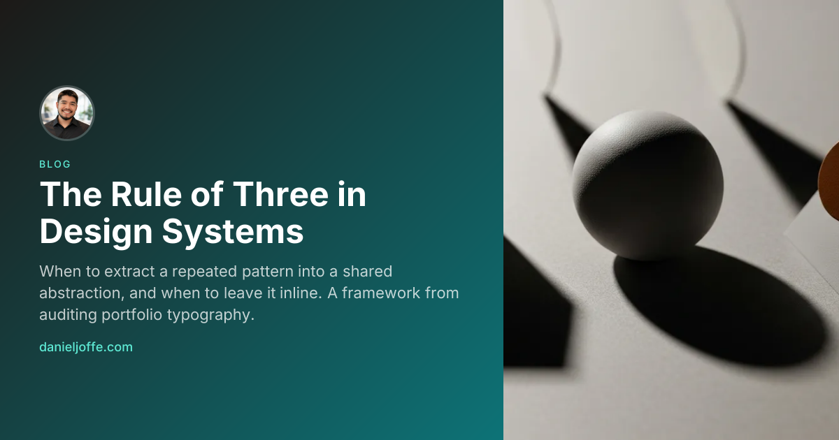 Blog | The Rule of Three in Design Systems | Daniel Joffe - Full-Stack ...